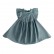 INS explosive girls dress cotton linen pure color flying sleeve skirt infant princess dress new girl dress