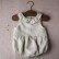 Cotton and linen neonatal haha ​​clothes pure color sleeveless lotus leaf baby continuous men and women treasure