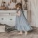 New explosion models solid color girls dress cotton and linen loose comfortable pleated skirt childrens dress