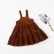 Womens autumn new childrens clothing princess corduroy hanging tape dress female baby strap dress new product