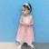 INS new girl lace dress solid color cotton and linen children summer sleeveless skirt