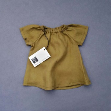 INS explosion models Drama solid color cotton and linen children short-sleeved baby comfort and breathable short