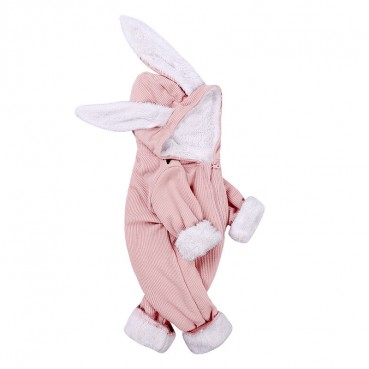 Autumn and winter new childrens clothing rabbit ears cotton baby continuous hare plus velvet warm climb hot sale