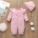 [Knitting] new spring and autumn Korean version of cotton girl newborn baby long sleeve continuous jacket long riding