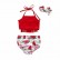 Spot summer baby young child girls watermelon red bowl slings swimsuit three-piece set