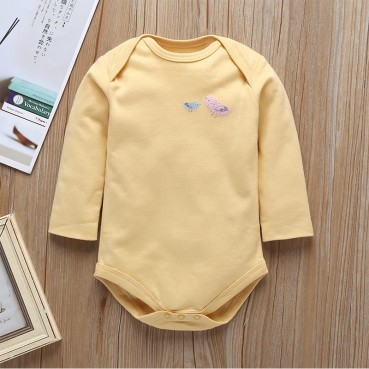 Europe and the United States spring autumn 0-1 years old baby long sleeve continuous print cartoon baby haha