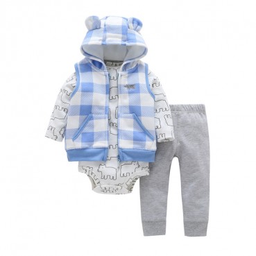 Autumn hot childrens suit children jacket + hare + trousers three-piece suit