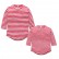 INS hot batch Europe and the United States Korean parent-child dress autumn new set striped round collar childrens