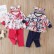 [Knitting] spot baby print set long-sleeved leaves, leaf clothes trousers children 3 sets of wholesale hot sale