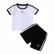 [Knit] new childrens sports suit summer cotton short-sleeved shorts leisure two-piece childrens fashion wholesale