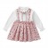 [Woven] factory spot spring and autumn Korean version of the baby girl girls dress round point color match long sleeve