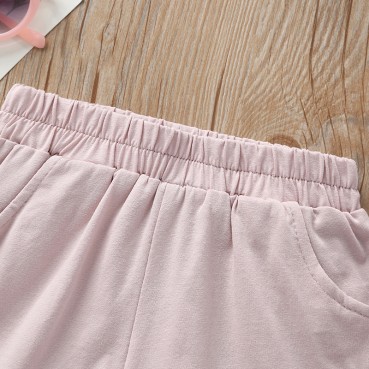 [Woven] Sino-child girls summer season lotus short pants candy color hot pants casual childrens trousers factory spot