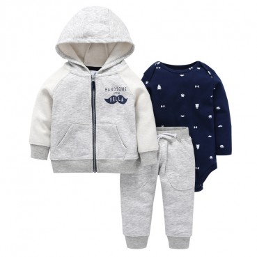 Autumn hot childrens suit children jacket + hare + trousers three-piece suit