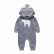 [Knitting] European and American baby congregation long-sleeved hooded personality polar bear men and women baby haha