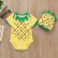 [Woven] new products summer cute personality pineapple baby children childrens lunar clothes short-sleeved triangle