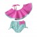 New fashion girl summer split swimsuit set shoulder strap lotion collar children seaside swimming supplies