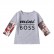 [Knit] new European and American fashion splicing tattoo print boys t-shirt cotton long sleeve spring autumn