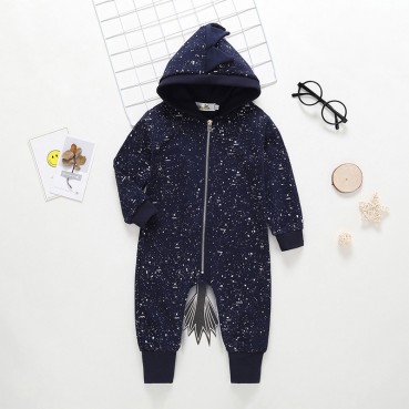 Childrens clothing autumn and winter new newborn climbs out of clothing, cute baby dinosaur long-sleeved coat clothes