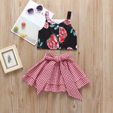 New summer Europe and the United States, childrens girls, womens clothing, suitcase, skirt skirt