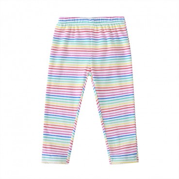 Infant young girl spring autumn wave point fashion childrens trousers cartoon cute baby pp pants loose waist long