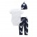 INS autumn new same paragraph boys and girls three-piece baby baby three-piece suit + trousers + hat childrens cover