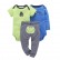 New infant mens baby cotton coat + trousers three sets of sets