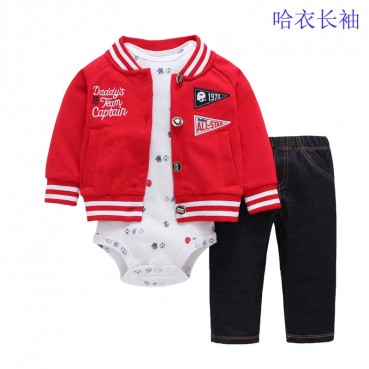 INS explosive childrens clothing coat suit 0-2 years old baby clothing autumn sweater cardigan hooded