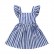 [Woven] small and medium childrens sleeveless dress Europe and the United States striped bow simple fashion