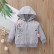 Manufacturers wholesale autumn casual baby childrens childrens suit gray long sleeve hooded jacket trousers haras 3