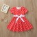 Summer new childrens dress European beauty wave point bow short-sleeved skirt children princess skirt