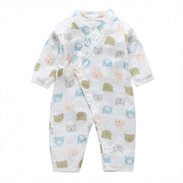 Factory spot long-sleeved piece of clothing baby print fashion and clothing baby spring and autumn long riding clothes