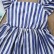 [Woven] small and medium childrens sleeveless dress Europe and the United States striped bow simple fashion