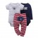 New infant mens baby cotton coat + trousers three sets of sets