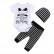 [Knit] Summer Male Baby Halloween Bat Alphabet Short Sleeve Harbed Stripe Try Towers 2 Piece Baby Pants Set