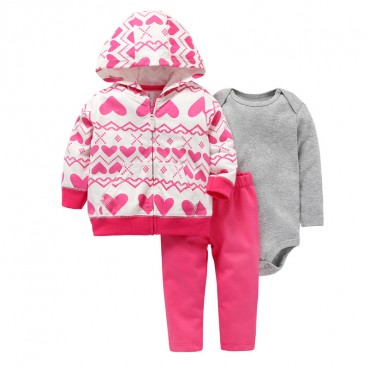 Baby young childrens casual suit hooded sweater Harie trousers three-piece spring autumn cartoon fashion baby out