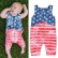 Spot summer baby girl girls Europe and the United States Star flags suggestion sleeveless crawler