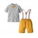 Spot summer boy clothing set polo shirt back pants two pieces bow European and American fashion hot sale