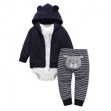 Infant cotton clothing newborn imitation lamb hooded coat haha ​​clothing suit