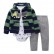 Spot European and American baby suit spring and autumn men and women baby long sleeve hooded cartoon three-piece