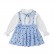 [Woven] factory spot spring and autumn Korean version of the baby girl girls dress round point color match long sleeve