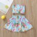 [Woven] Manufacturers wholesale summer European and American baby girls girls clothing print wrapped chest top 6 skirt