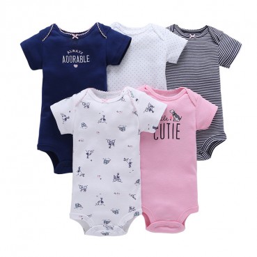 Baby bag fart, five-piece short sleeve, Foshan childrens wear new summer triangle hanie baby romper