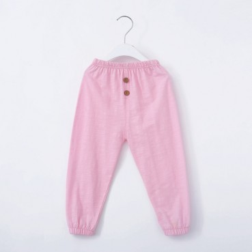 [Knitting] Summer childrens cotton aquarium anti-mosquito pants children trousers candy color simple fashion