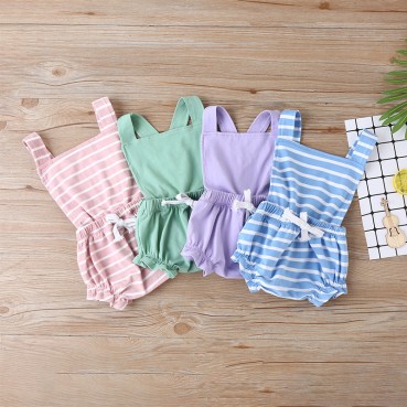 New summer baby baby straps striped fashion wild cotton neonatal pants baby sling pants wholesale