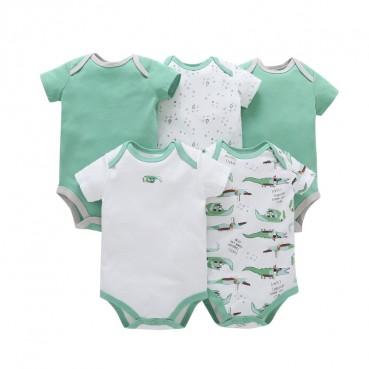 Net red baby triangle ha clothing INS Europe and the United States newborn casual clothes female combed cotton summer