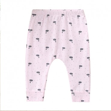 New infant childrens spring and autumn trousers cartoon print childrens autumn pants pine tight waist leggings