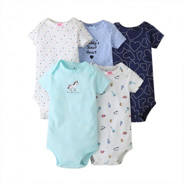 Baby bag fart, five-piece short sleeve, Foshan childrens wear new summer triangle hanie baby romper