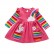 [Knitting] new product child dress autumn red cartoon rainbow pony long sleeve girl skirt spring