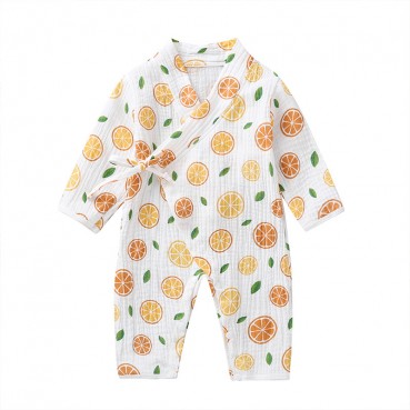 [Knit] new long-sleeved baby prints and still clothes baby lingerie ha clothing newborn climbs out of clothing hot sale