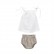 Summer baby childrens European and American childrens vest shorts sleeveless word collar crashed two-piece trousers